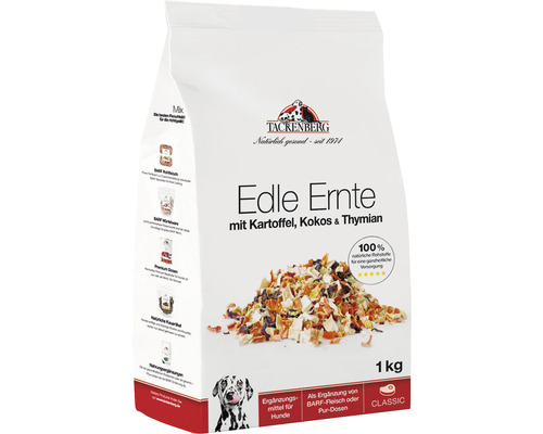 Tackenberg Edle Ernte Hundefutter mit Kartoffel, Kokos und Thymian in 1 kg Packung