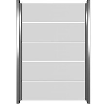 Sichtschutzzaun mit horizontalen Lamellen