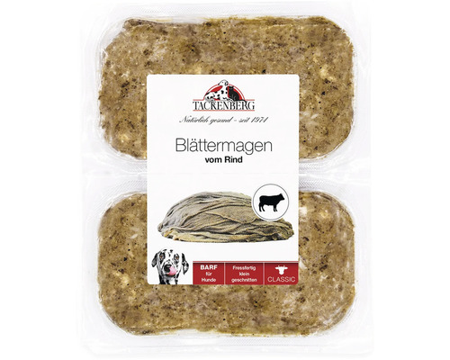Verpackter Tackenberg Blättermagen vom Rind für Hunde