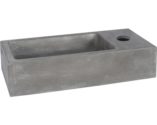 Rechteckiges Aufsatzwaschbecken aus Beton