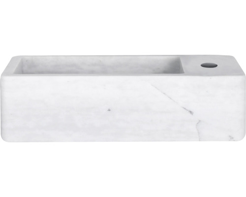 Rechteckiges Waschbecken aus Marmor