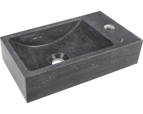 Rechteckiges Aufsatzwaschbecken aus Stein