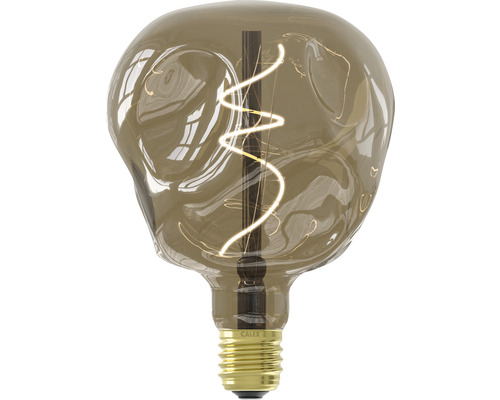 LED Globelampe G125 dimmbar E27/4W natur 120 lm 1800 K Calex XXL Organic Neo Dekorative LED-Glühbirne mit Goldfassung und gewundenem Glühfaden