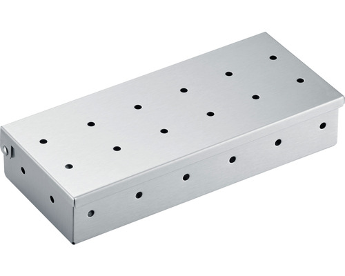 Räucherbox aus Edelstahl mit Löchern