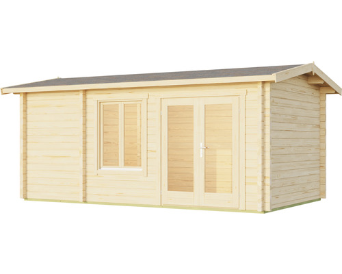 Holzgartenhaus mit Fenster und Doppeltür