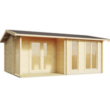 Gartenhaus Outdoor Life Brighton 70 mm inkl. Fußboden 580 x 430,8 cm natur
