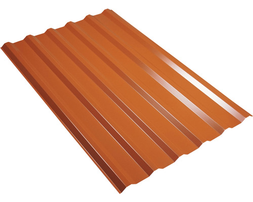 Mini Trapezblech Ziegelrot RAL 8004 verzinkt 1200 mm x 776 mm x 0,5 mm Trapezblech für Dacheindeckung