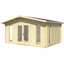 Holzgartenhaus mit Doppeltür und Fenstern