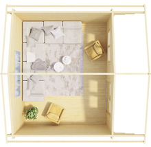 Gartenhaus Outdoor Life Spiekeroog 2 inkl. Vordach, Fußboden 522,2 x 530 cm natur