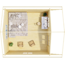 Gartenhaus Outdoor Life Zanzibar 4 inkl. Fußboden 631 x 745 cm natur
