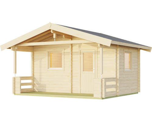 Holzgartenhaus mit Tür und Fenster