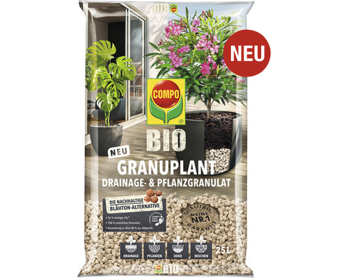 COMPO Bio Granuplant Drainage und Pflanzgranulat, 25 Liter