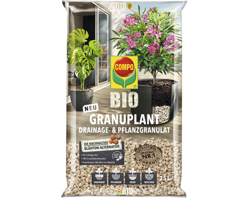 Granuplant Drainage- & Pflanzgranulat COMPO BIO 25 L 100% natürlicher Bimsstein nachhaltige Blähton Alternative