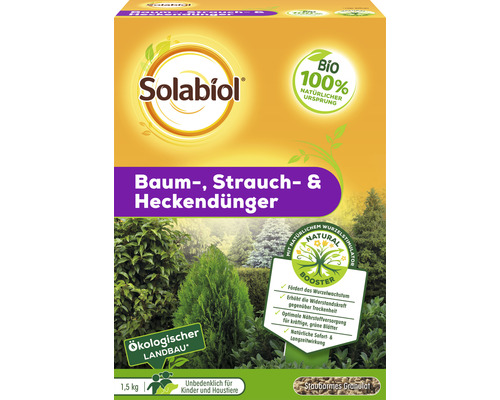 Gehölzdünger Solabiol Baum-,Strauch & Heckendünger Granulat 1,5 kg Solabiol Baum Strauch Heckendünger Packung
