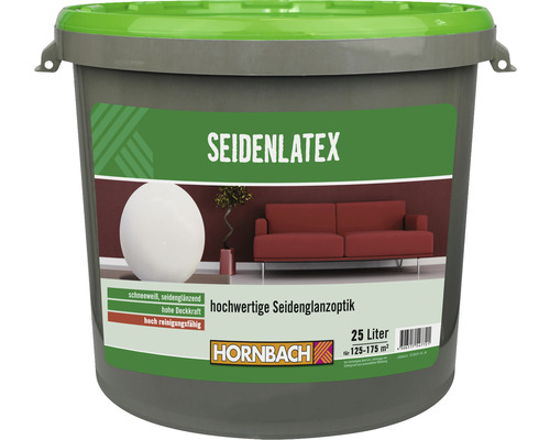 HORNBACH Latexfarbe Seidenlatex weiß 25 L-0
