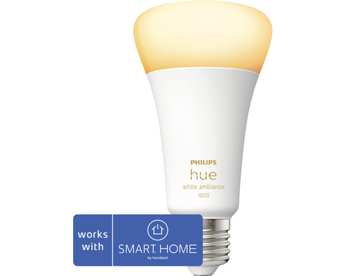 Philips hue Lampe White Ambiance dimmbar matt A67 E27/13W(100W) 1200 lm 2200K-6500 K - Kompatibel mit SMART HOME by hornbach