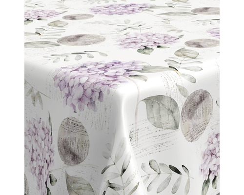 Tischdecke Premium Hydrangea 140 cm breit (Meterware) Tischdecke mit floralem Muster und hydrangeen Motiven