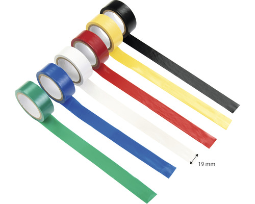 Mehrfarbiges Isolierband, 19 mm breit
