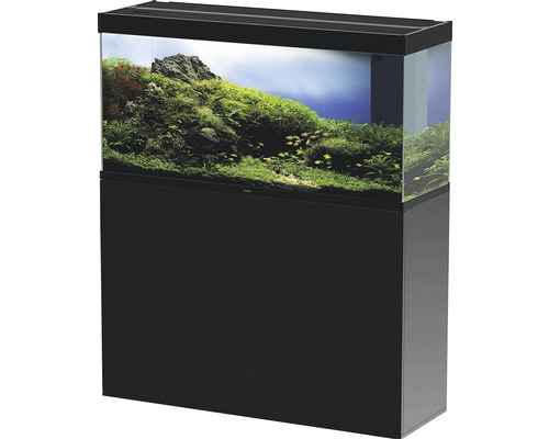 Aquariumkombination Ciano Emotions Pro 120 Black ca. 239 l, ca. 121 cm, schwarz, inkl. LED Beleuchtung, Innenfilter, Heizer und Unterschrank