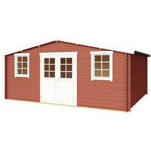 Gartenhaus Outdoor Life Wels 5 inkl. Fußboden 548,8 x 420 cm schwedischrot