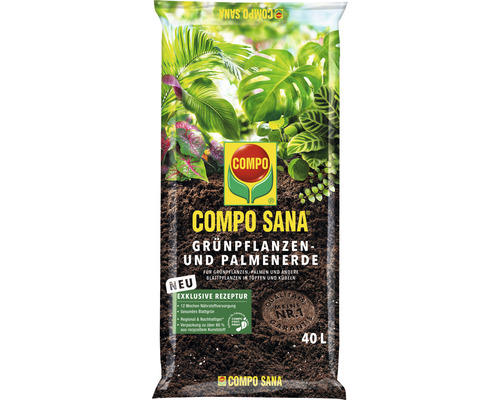 Compo Sana Grünpflanzen- und Palmenerde, 40 Liter Sack