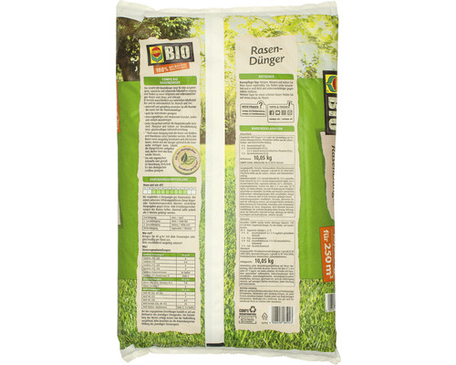 Packung Bio-Rasendünger für 250 Quadratmeter