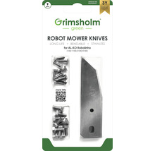 Grimsholm Green Robotermähermesser Set mit neun Stück, inklusive Schrauben für AL-KO Robolinho Modelle.