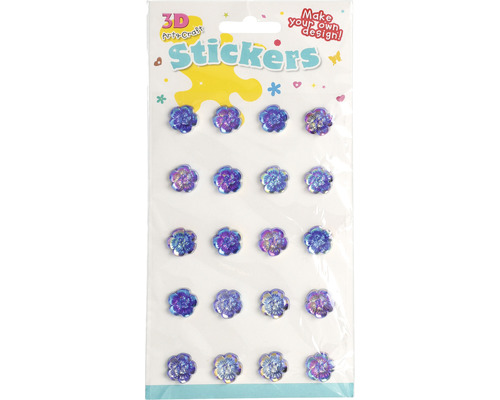 Packung 3D-Blumenaufkleber für Bastelarbeiten