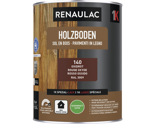 RENAULAC Holzbodenfarbe seidenmatt oxid 2.5 l
