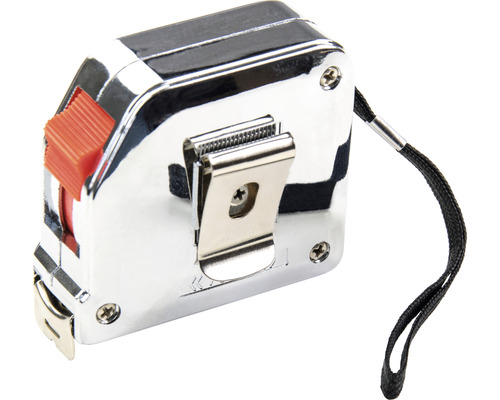 Rollbandmaß mit Gehäuse, Clip und Handschlaufe