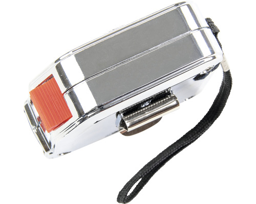 Chromfarbenes Rollbandmaß mit Handschlaufe