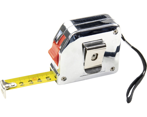 Rollbandmaß mit ausgefahrenem gelbem Band