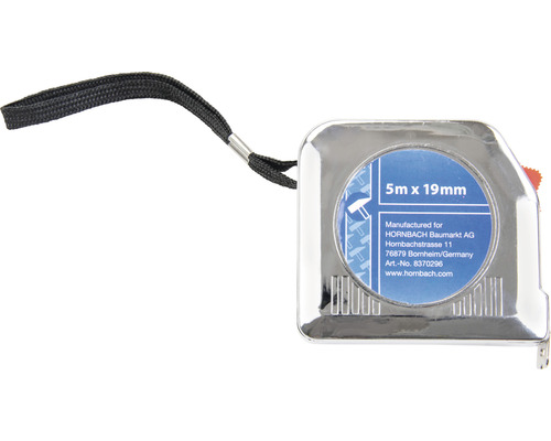 Rollbandmaß mit einer Länge von 5 Metern und einer Breite von 19 Millimetern