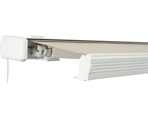 SOLUNA Kassettenmarkise Exquisit 6x3 Stoff Dessin 320930 Gestell RAL 9010 reinweiß Anrtrieb links ink. Motor und Wandschalter SOLUNA Kassettenmarkise Exquisit 6x3 Stoff Dessin 320930 Gestell RAL 9010 reinweiß Anrtrieb links ink. Motor und Wandschalter