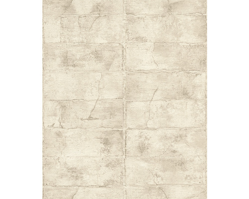Vliestapete 520132 Concrete stein-optik beige Tapete mit Steinmaueroptik
