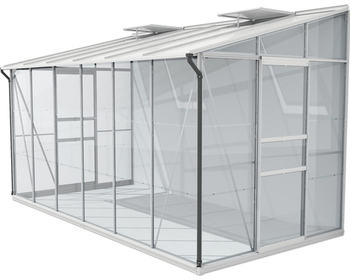 Gewächshaus mit Aluminiumrahmen und Fenstern