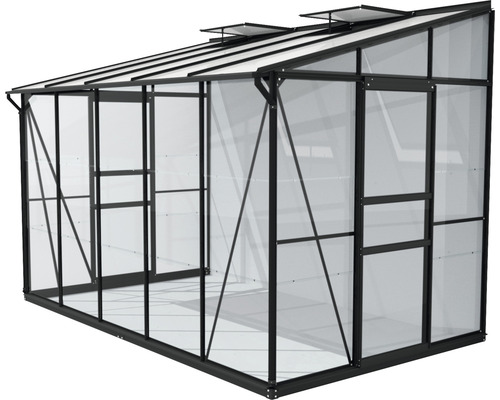 Gewächshaus mit Stahlrahmen und Polycarbonatplatten