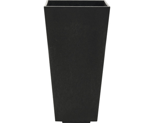 Schwarzer, quadratischer Pflanzkübel
