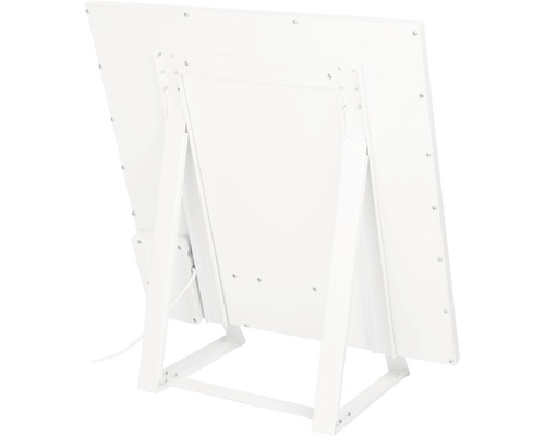 Rückansicht einer Heizplatte mit Standfuß