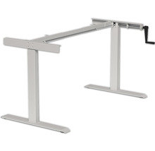 Tischgestell M-MORE Spin pro höhenverstellbar mit Handkurbel 700-1180 mm silber