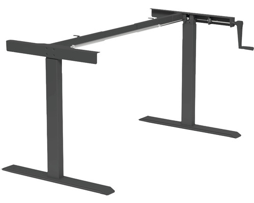 Tischgestell M-MORE Spin pro höhenverstellbar mit Handkurbel 700-1180 mm schwarz