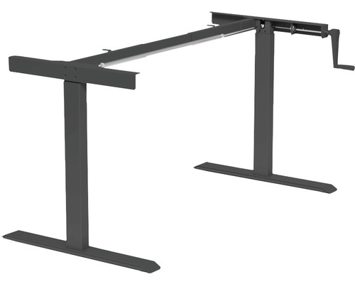 Tischgestell M-MORE Spin pro höhenverstellbar mit Handkurbel 700-1180 mm schwarz Höhenverstellbares Tischgestell mit Handkurbel