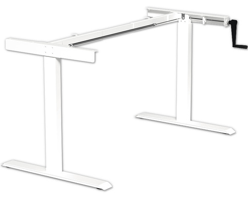 Tischgestell M-MORE Spin pro höhenverstellbar mit Handkurbel 700-1180 mm weiß Aufroller für Schwimmbadabdeckung mit Handkurbel