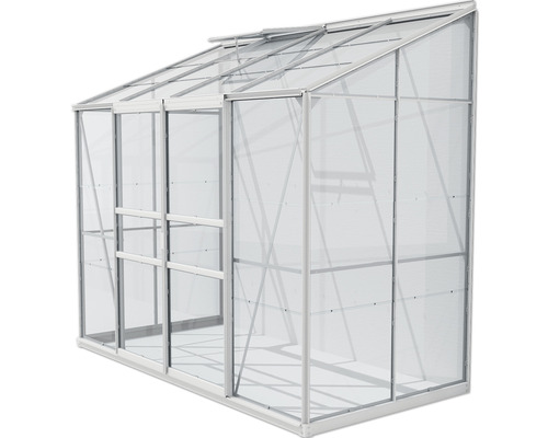 Gewächshaus mit transparenten Wänden und Rahmen