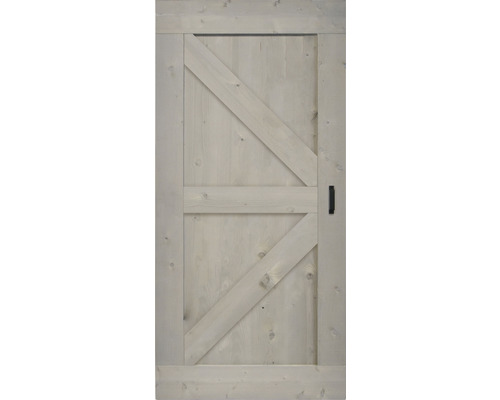 Holztür mit Z-Streben und Griff