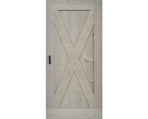 Holztür mit X-förmigem Design und Griff