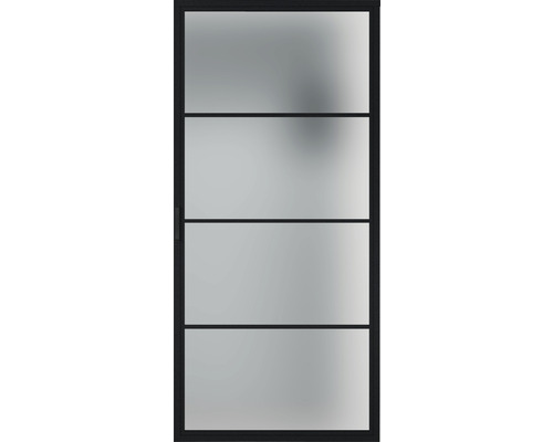 Schiebetür mit drei Querstreben und Milchglas