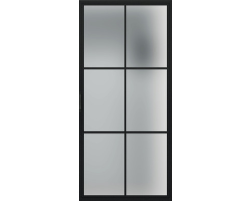 Schiebetür mit sechs Feldern und satiniertem Glas
