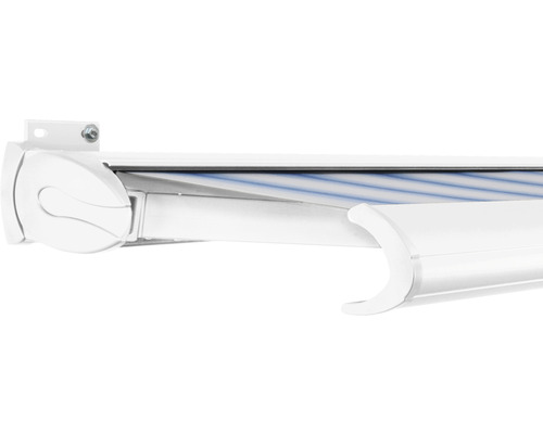 SOLUNA Kassettenmarkise Exclusiv 3,5x1,5 Stoff Dessin 320234 Gestell RAL 9010 verkehrsweiß Antrieb links inkl. Motor und Wandschalter SOLUNA Kassettenmarkise Exclusiv 3,5x1,5 Stoff Dessin 320234 Gestell RAL 9010 verkehrsweiß Antrieb links inkl. Motor und Wandschalter