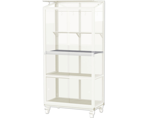 Pflanzenschrank mit Regalböden und Rollen